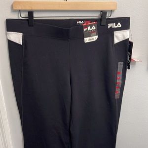 Fila Sport Yoga (Fitness Boot) Black Pants Size L NWT